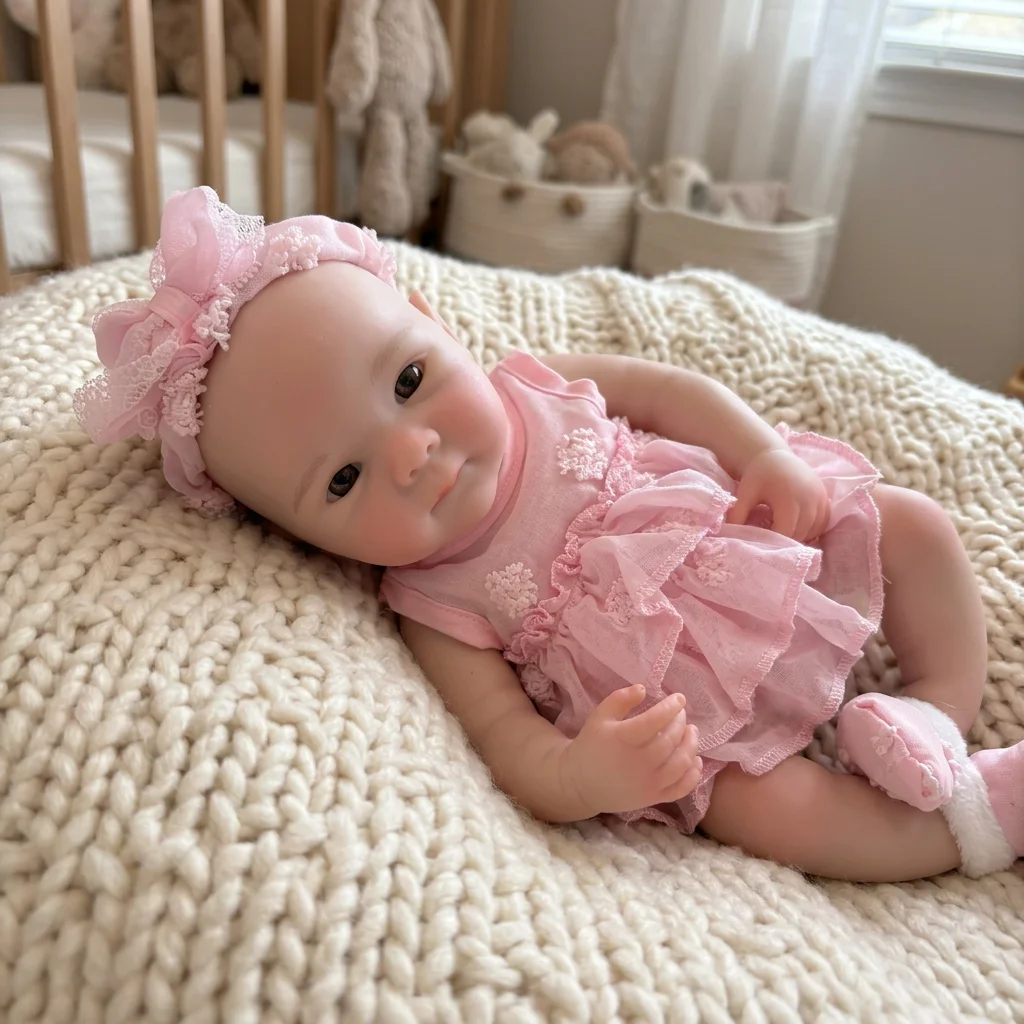 13 Inch Full Body Solid Silicone Reborn Doll Bettie Realistic Bald Newborn Baby Soft Simulated Bebe Holiday Birthday Collectible