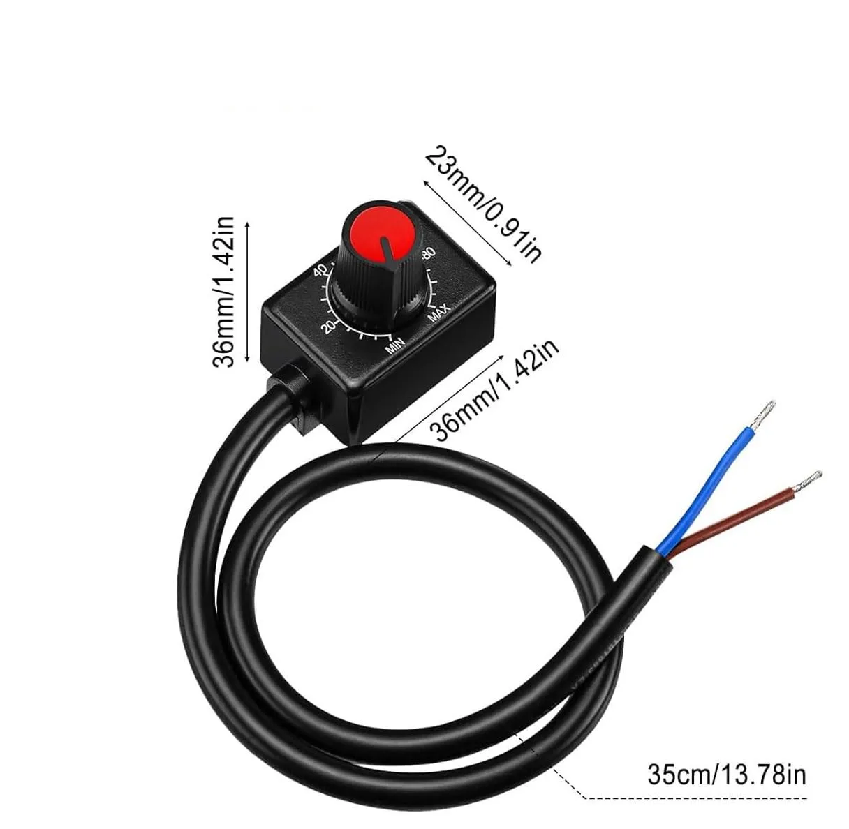 

0-10V Dimmer LED Dimmer Indoor Lighting 35CM Adapter Cable Length IP45 Protection Level Seamless Dimming Range