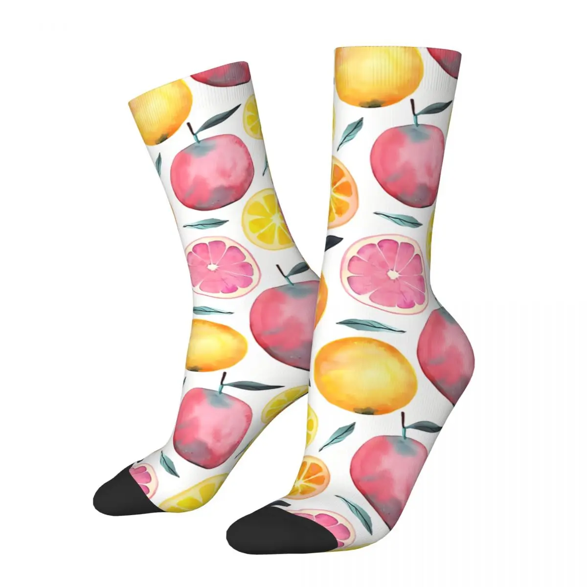 Summer Fruits Lemon Citrus Sock Printed Man Polyester