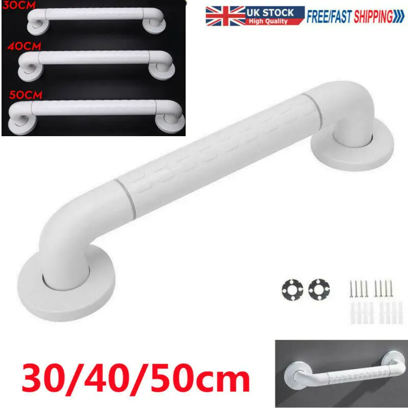 30/40/50cm Bathroom Grip Shower Tub Grab Bar Safe Handle Handrail Rail Disabled