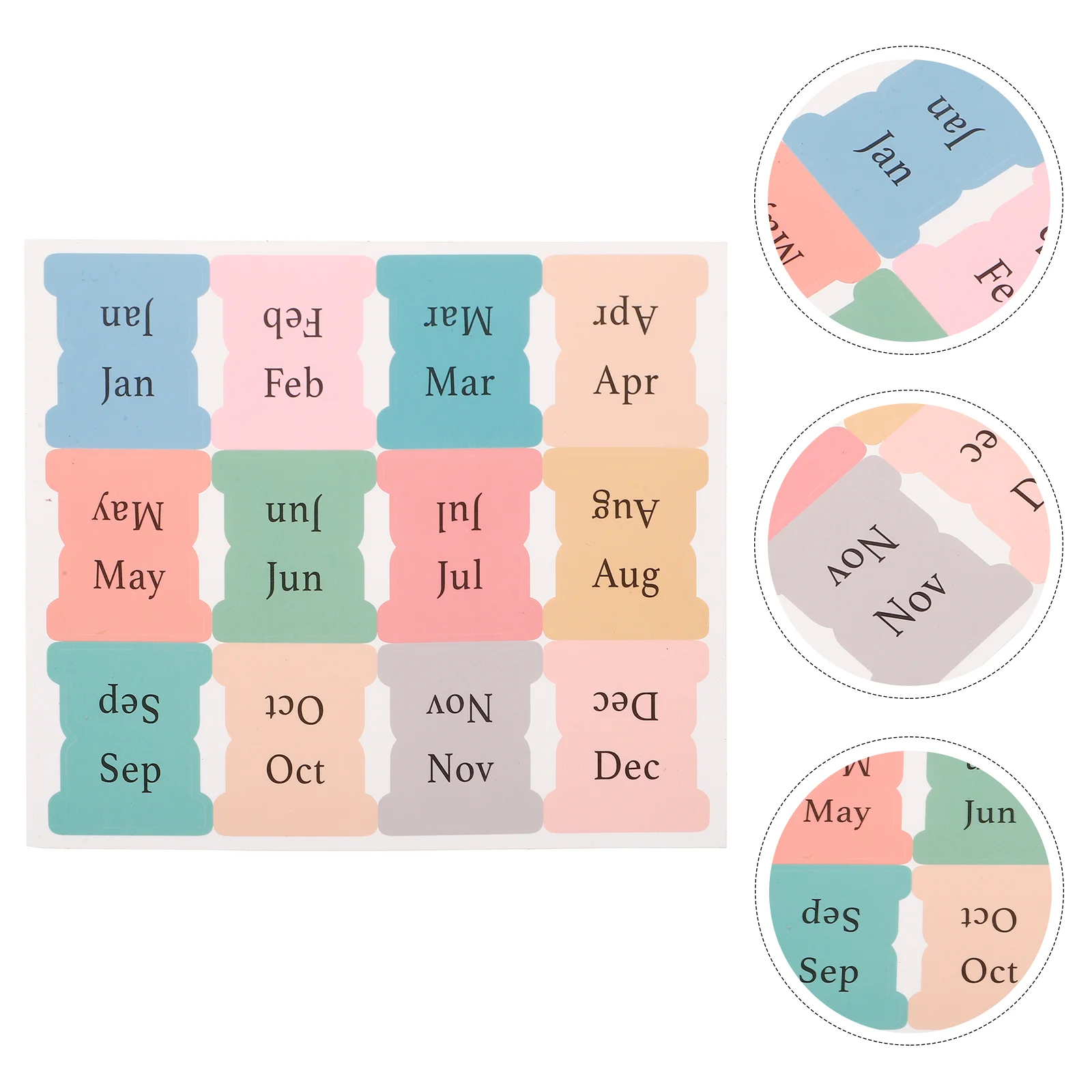 10 Sheets Color Note Stickers Index Tabs Page Markers Divider Book Sticky Supply for Books Household Month Planner Tags