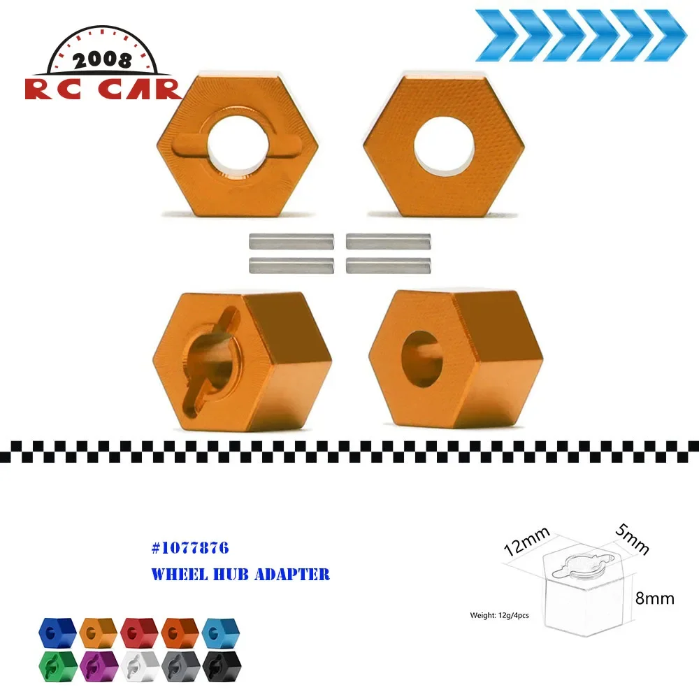 

Alloy 12mm #107876 Easy To Install Wheel Hex Hub Adapter FOR Rc Crawler Parts 1/10 Hobby Auto HPI WR8 Serie Flux