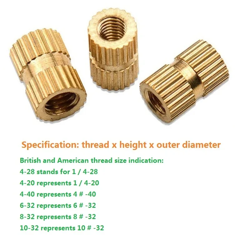 

и n медная вставная гайка для литья под давлением, встроенная проводящая гайка 1/4-20 1/4-28 4 # -40 6 # -32 8 # -32 10 # -32