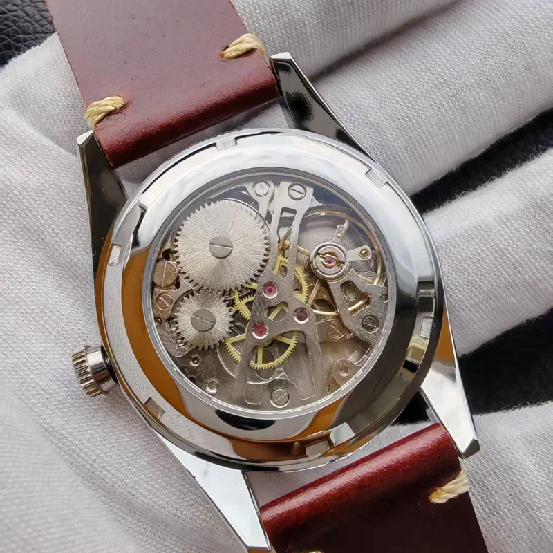 Vintage Uhr Mechanische De Luxe Unisex Dress Handaufzug Armbanduhr – Detail 8