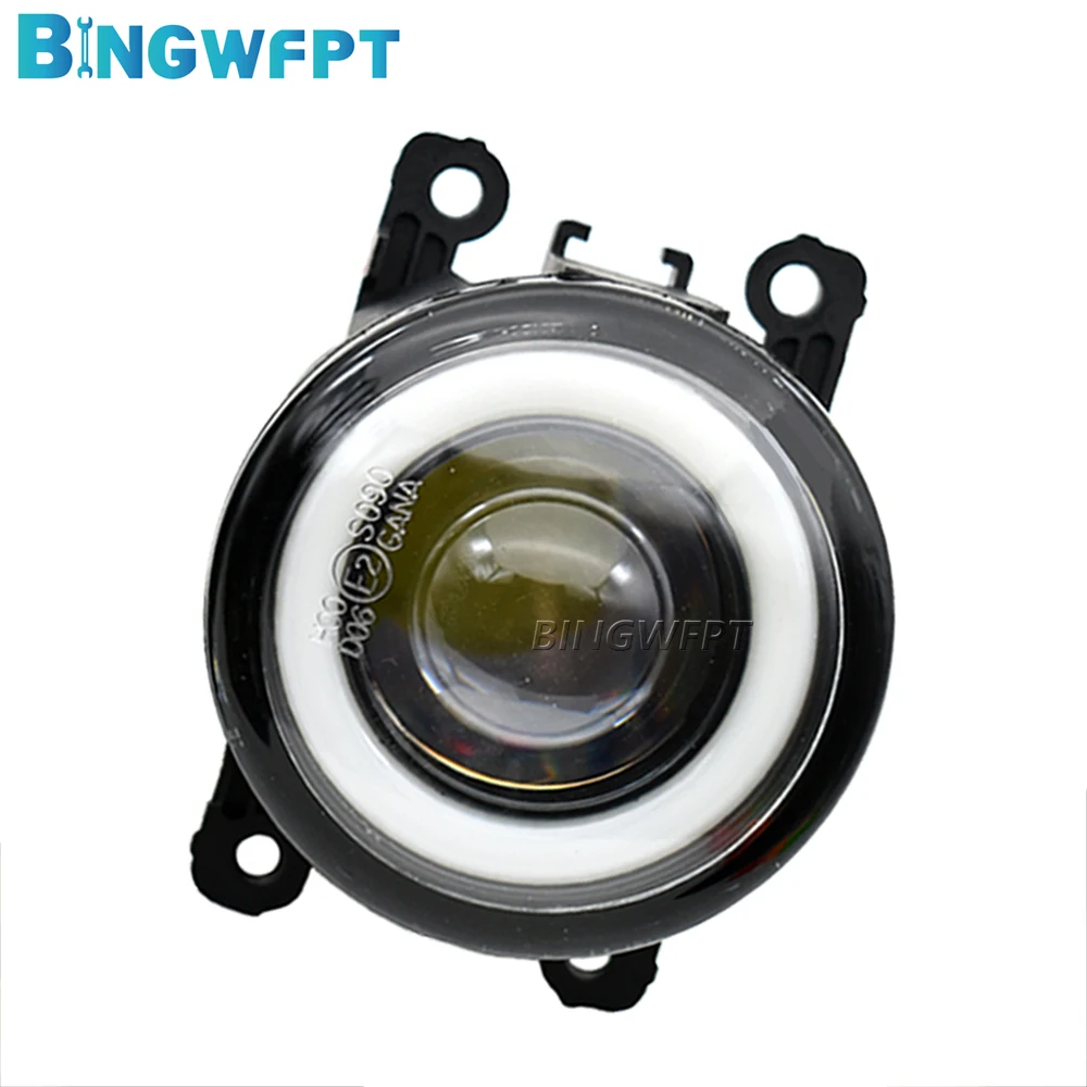 1Pair Fog Light Angel Eye For Peugeot 207 CC Convertible WD_ 2007 2008 2009 2010 2011 2012 H11 LED DRL 12V Fog Lamp Assembly