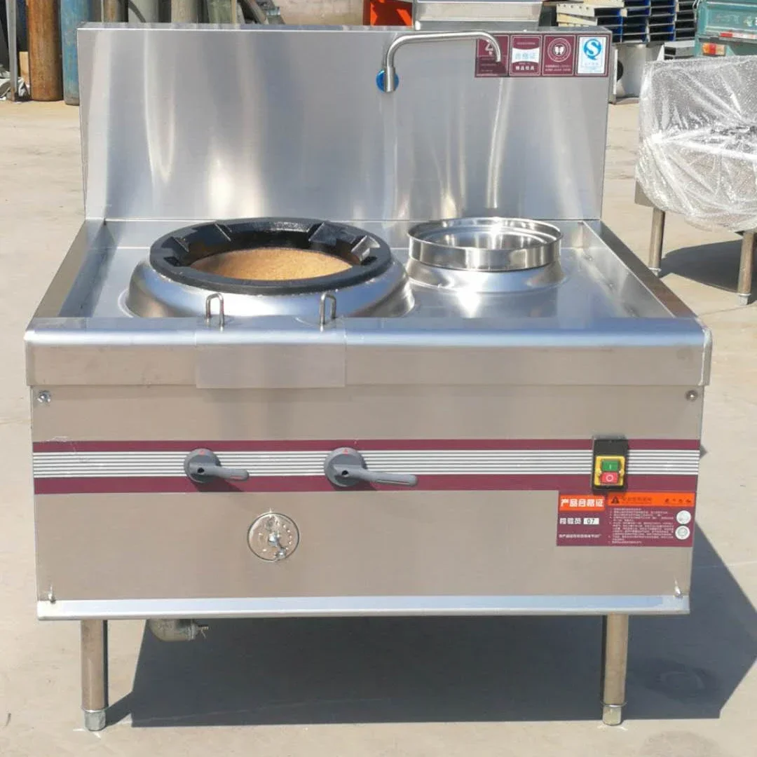 Commercial stainless steel gas stove, kerosene-alcohol-based stove, stir-frying furnace in hotel canteen.