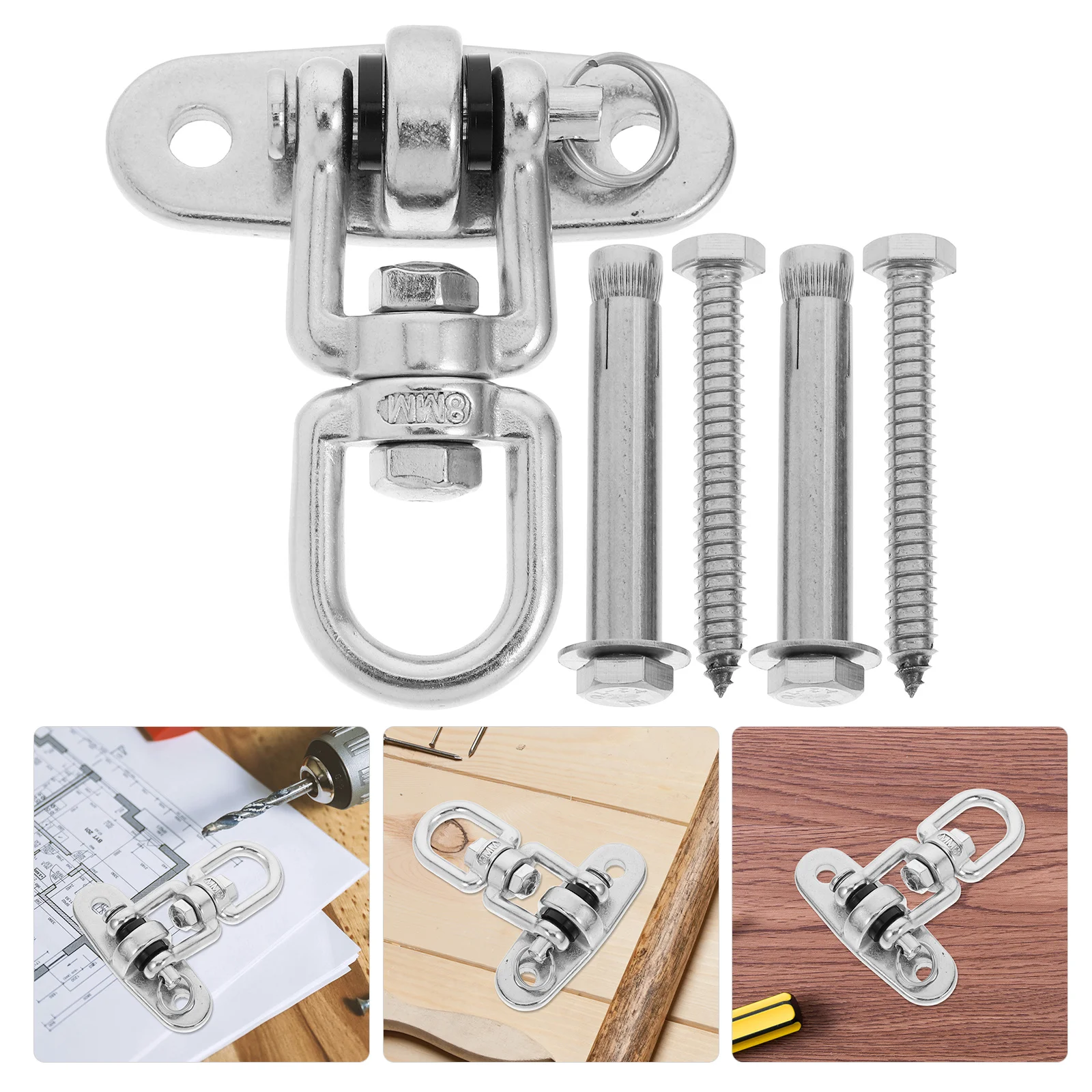

Heavy Duty Stainless Steel Swing Hangers Rotating Hammock Hook Swing Chair Hanging Hardware Hammock Hanging Kit