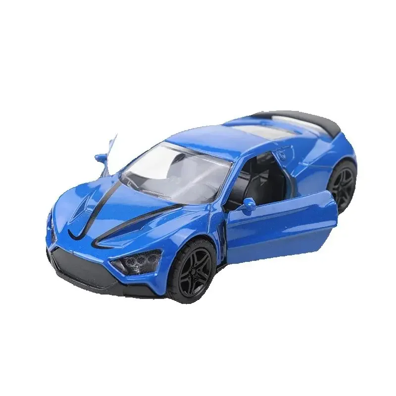 Carro de liga de brinquedo para meninos, modelo de carro esportivo de corrida realista, veículo de jogo infantil, recurso de tração, modelo de veículo colecionável