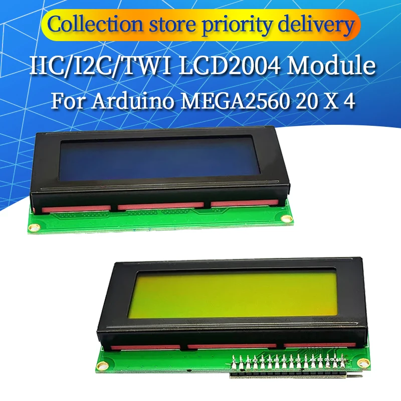 IIC/I2C/TWI 2004 المسلسل الأزرق الأخضر الخلفية وحدة LCD لاردوينو MEGA2560 20X4 LCD2004