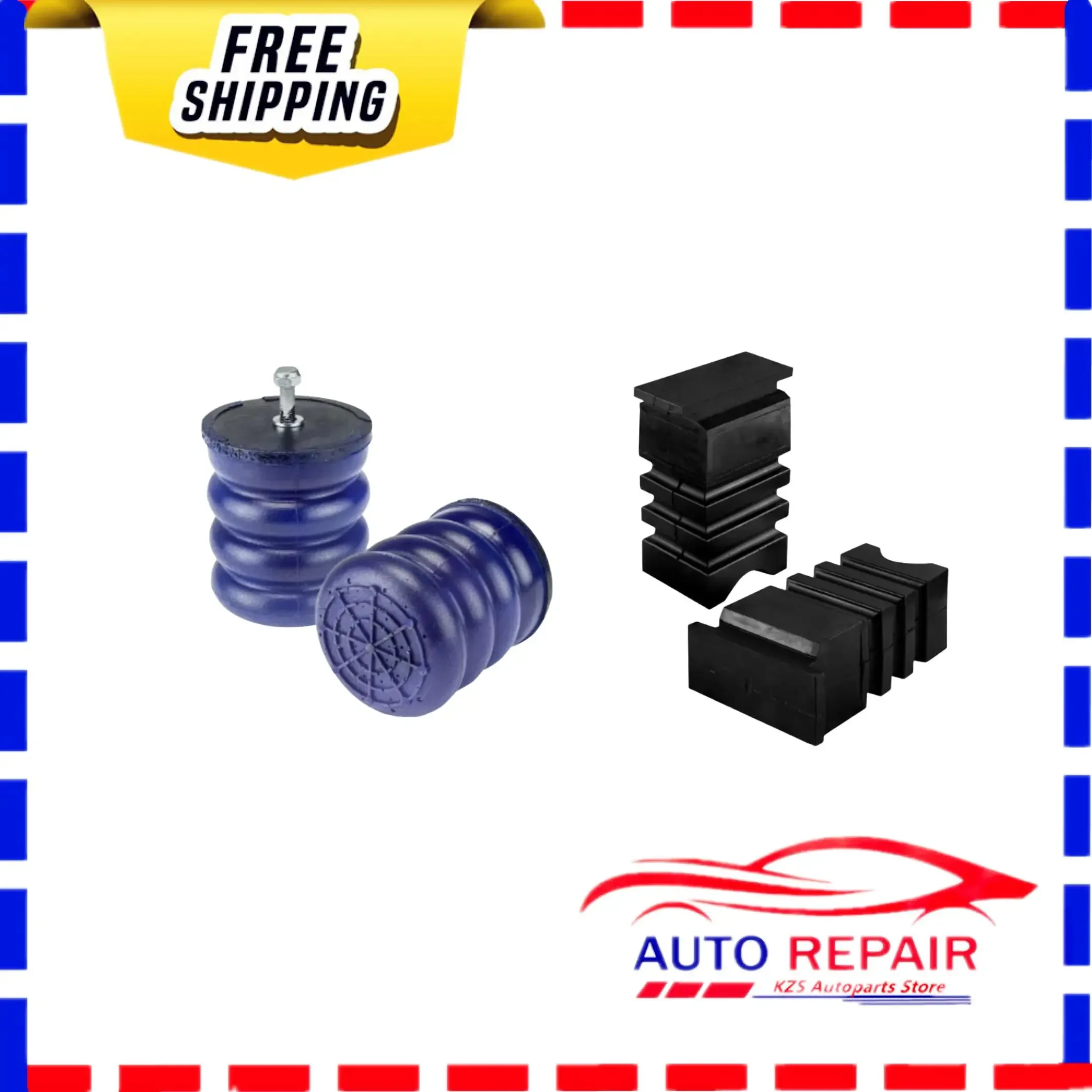 

2pcs SSF-106-40 + 2pcs SSR-329-47 Front & Rear Air Helper Springs Set for 2010 2016 Benz 2500 2WD