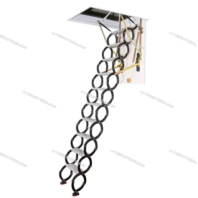 Brand-new Concealed Attic Retractable Stair Indoor Household Electric Lift Compound Villa Fully Automatic Folding Extension Ladd