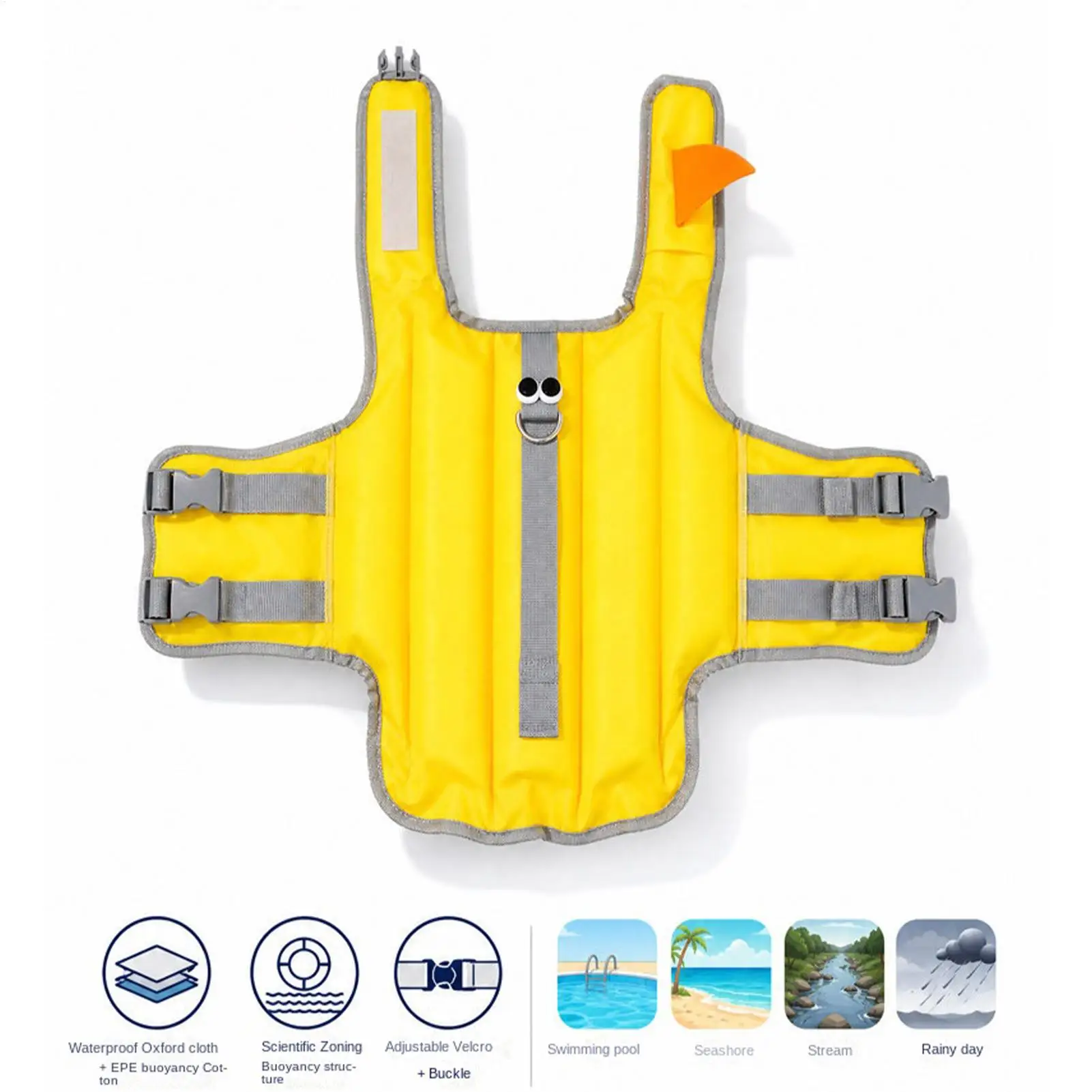 Life Jacket for Dogs Adjustable Breathable Bright Float Floating Small Dog Life Jacket for Puppy Small Medium Pet Pool Outdoor