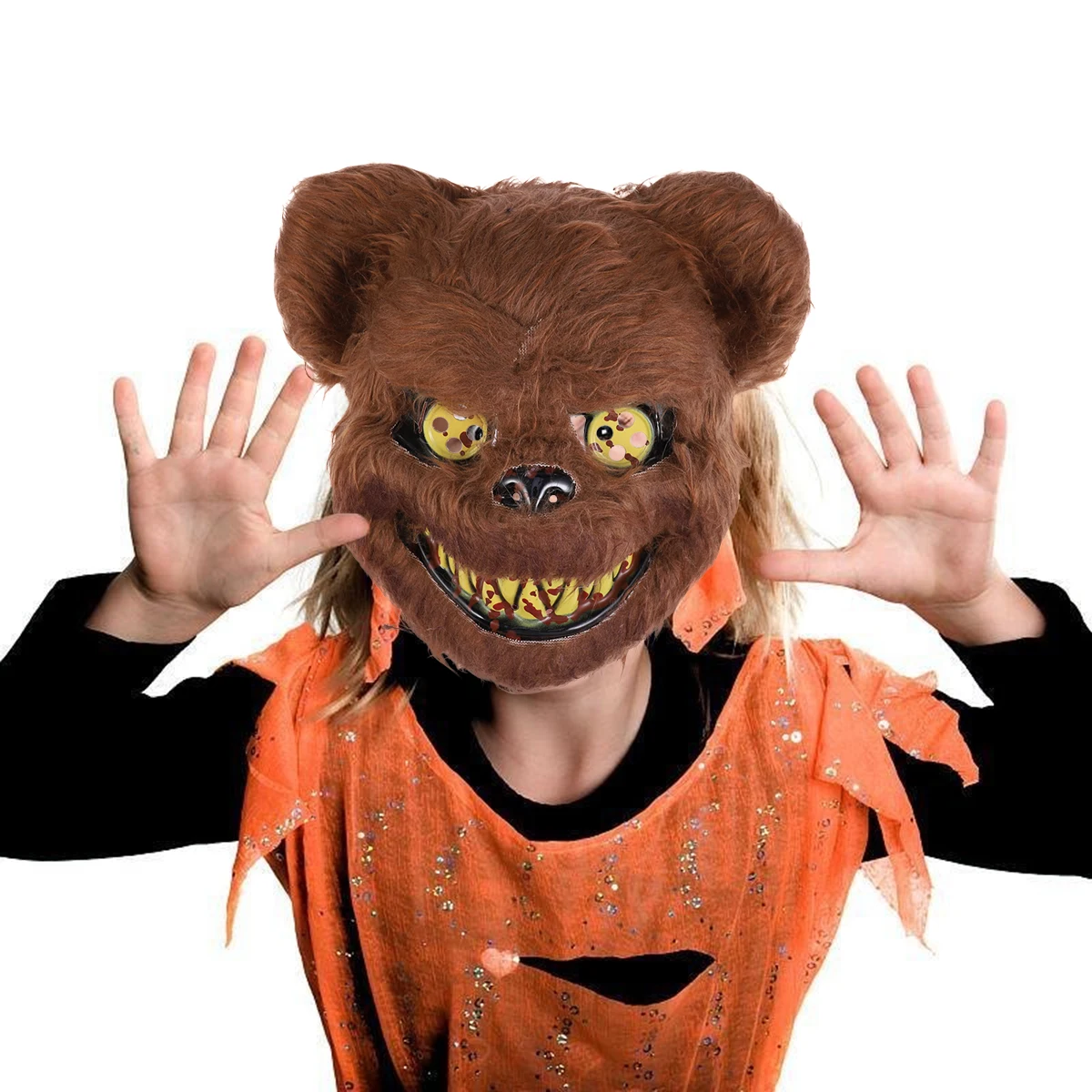 クマの頭マスク ハロウィン 動物コスチューム 怖いコスチューム トーン小道具