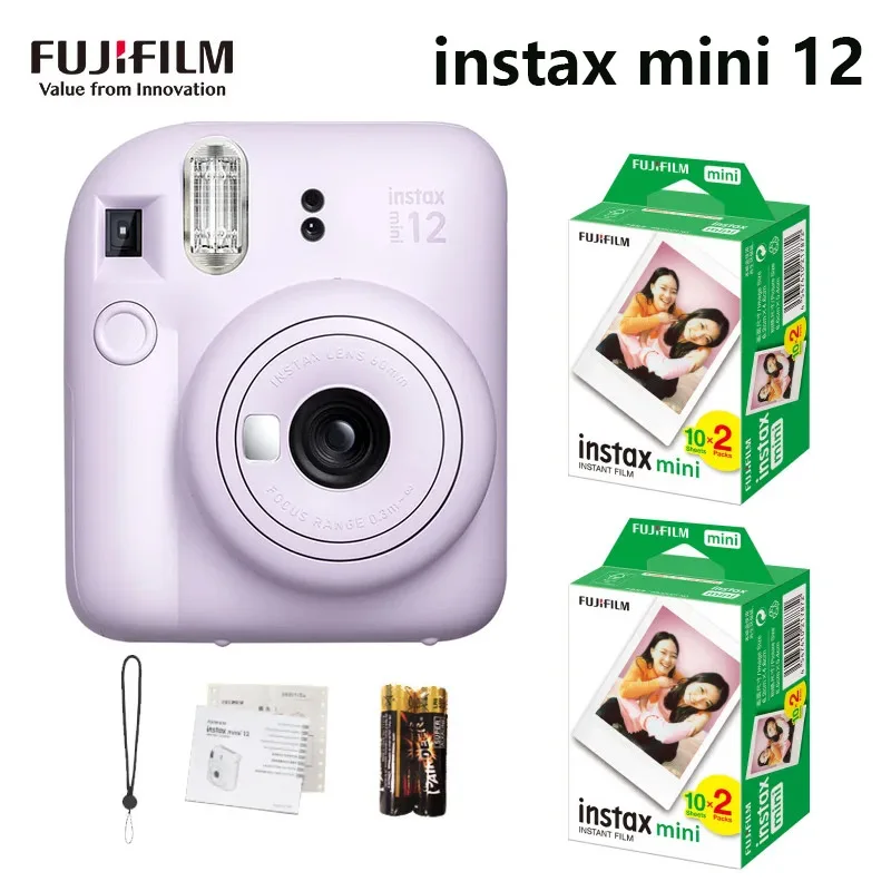 Genuine Fujifilm Instax Mini12 Film Camera Mini SE + 20 Sheets Instax Mini Film+ Album +Case Bag Kits For Girl New Year's Gifts