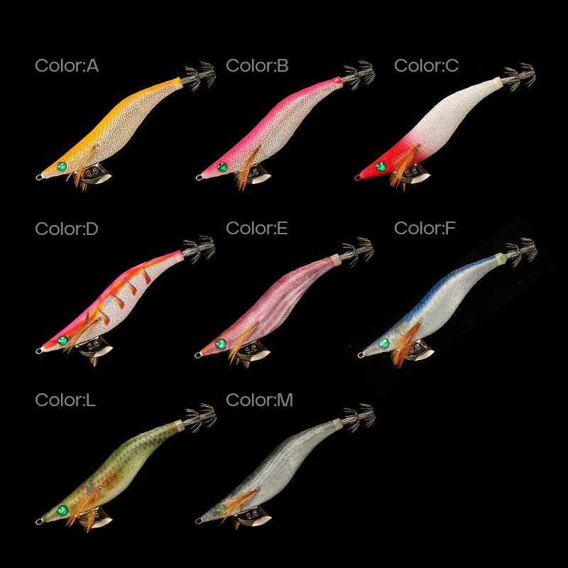 LETOYO 2.5-3.5# squid bait Luminous squid Jig Fishing Lure Artificial bait For Webfoot Octopus Cuttlefish sea fishing lure