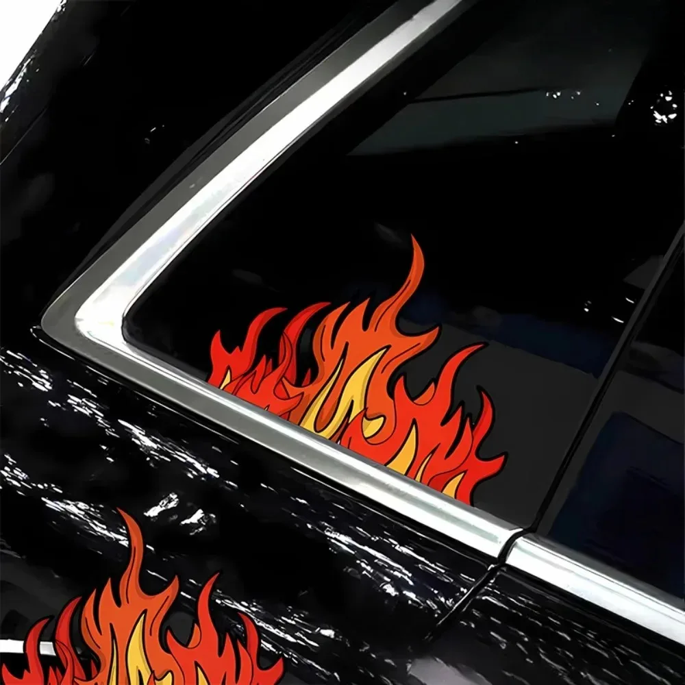 Flame Motorcycle Stickers Bike Car Helmets Fuel Tank Waterproof Vinyl Decal Accessories Universal for QJMOTOR