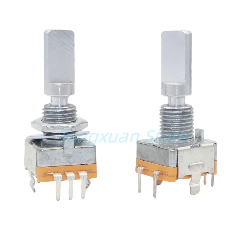 

2 шт. EC11 поворотный энкодер 360 градусов кодовый переключатель 20 импульсов 20 позиций с кнопкой 5 контактов 21 мм сливовый вал