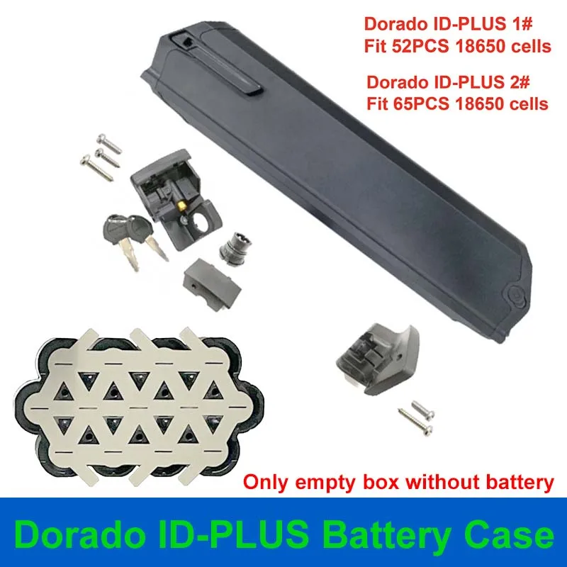 

ID-PLUS Dorado Battery Case Fit 52PCS 65PCS 18650 Cells 36V 48V Dorado ID PLUS Box Nickel Strip 30A BMS For DIY E-Bike Battery