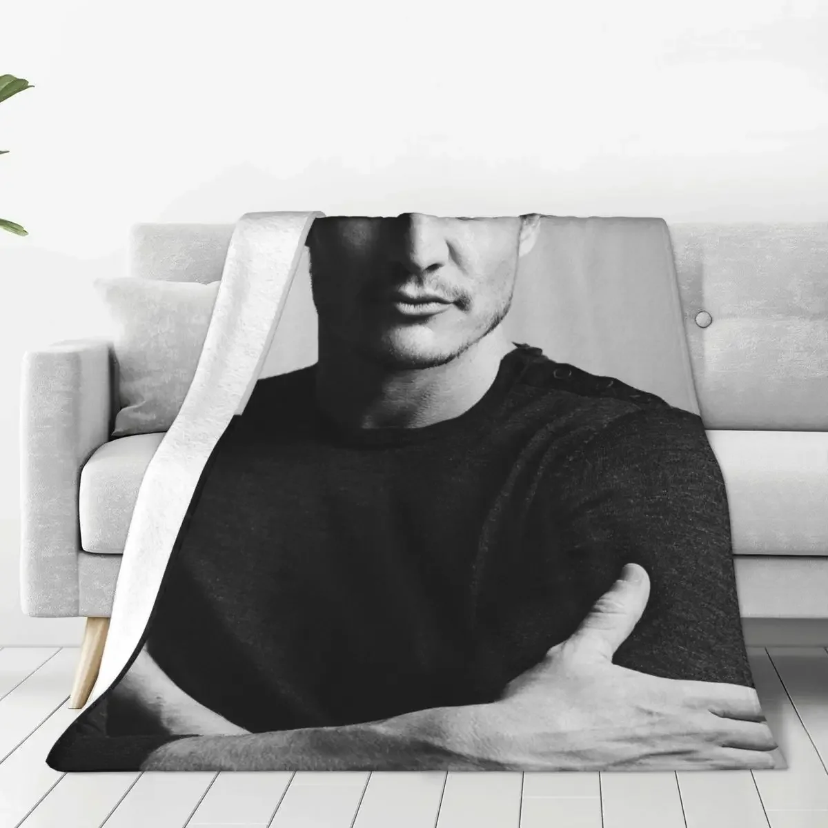 

Pedro Pascal Plaid Baby Blankets Sofa Cover Velvet Winter Photo Collage Lightweight Thin Babe Carpets For Bed Outdoor Bedspreads