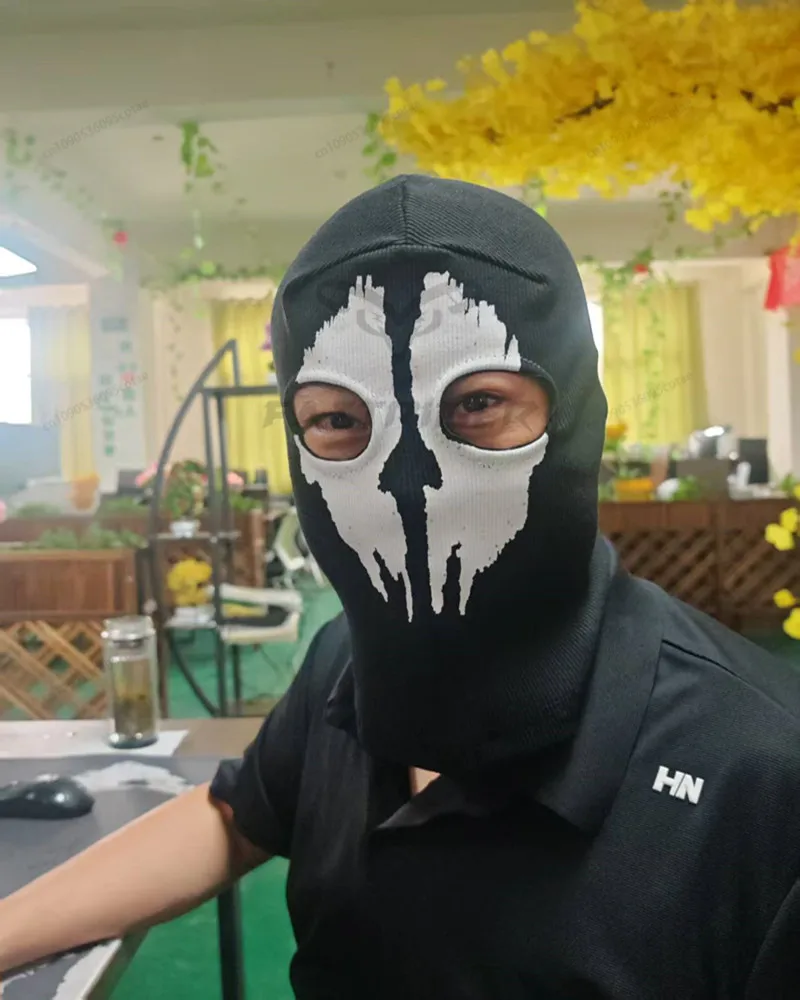 Motorcycle Helmet Unisex Cotton Ghost Skull Mask Skull Ski Headwear Scarf Hood Suitable for Outdoor Motorcycle Warmth view 5