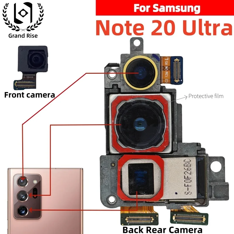 For Samsung Galaxy Note 20 Ultra 5G Camera Set SM-N986B SM-N986U Front Camera (Elephoto + Depth + Wide + Main Camera)