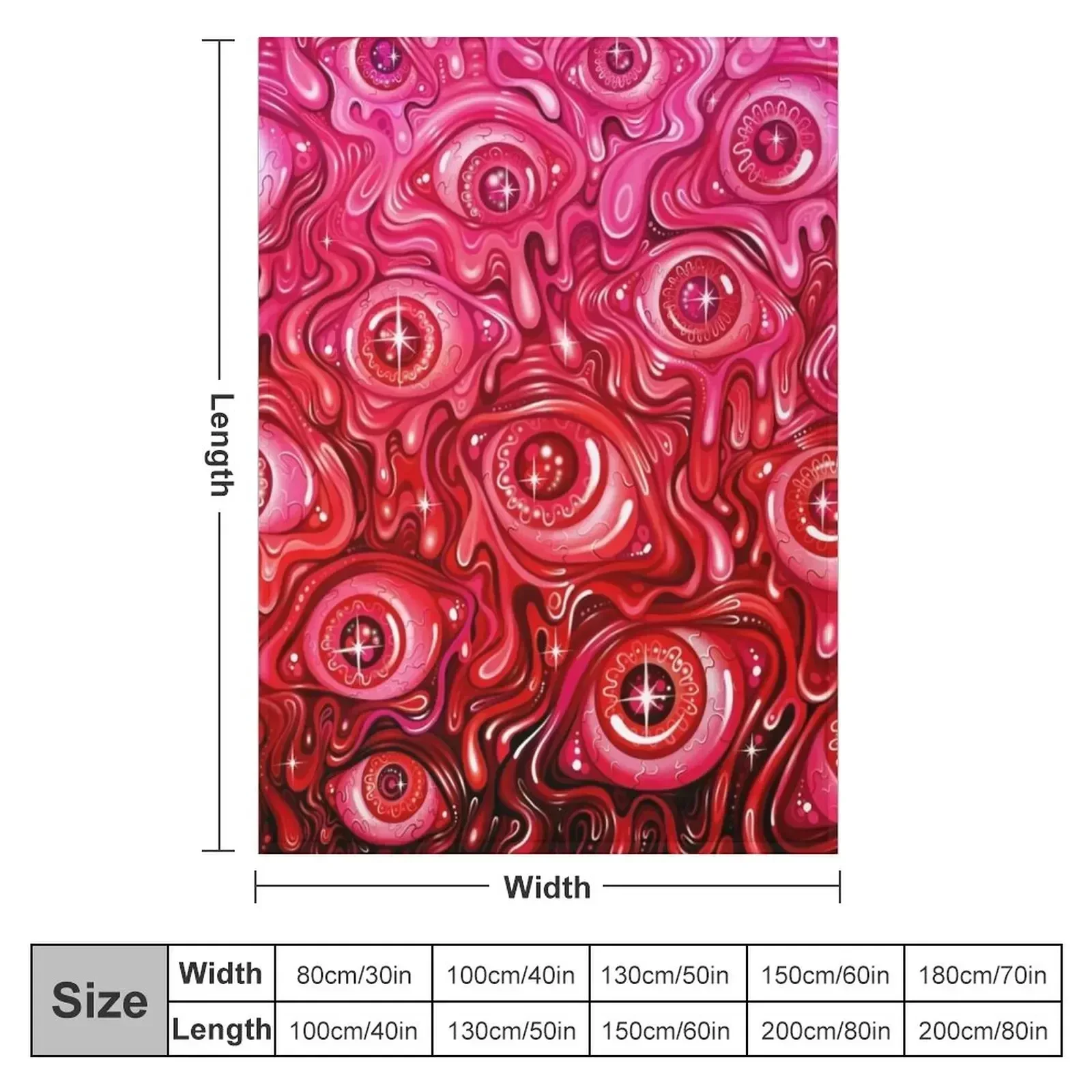 New Red Eyeball Pattern Throw Blanket Custom Fashion Sofas manga Quilt Blankets