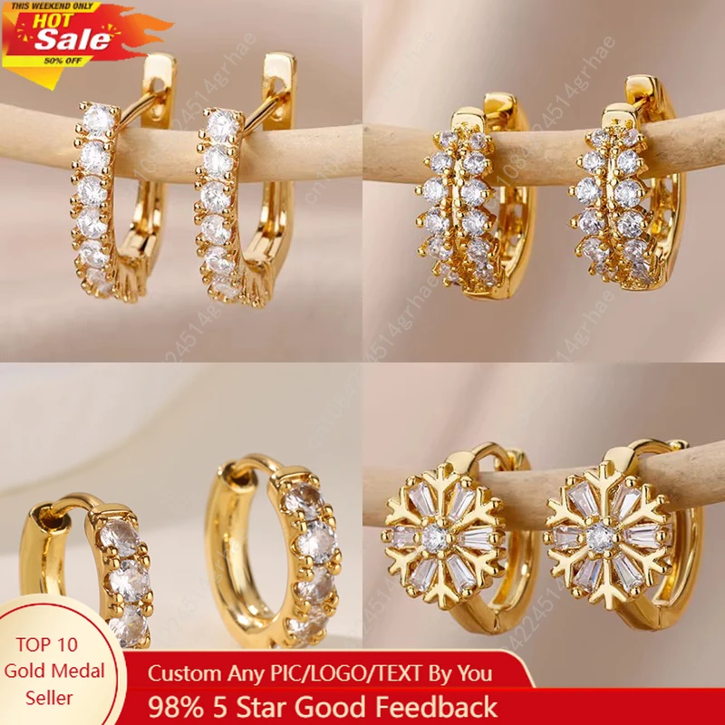 Zirkonia U-Form Ohrstecker für Frauen Edelstahl geometrische Ohrringe Schmuck Hochzeit Geburtstagsgeschenk