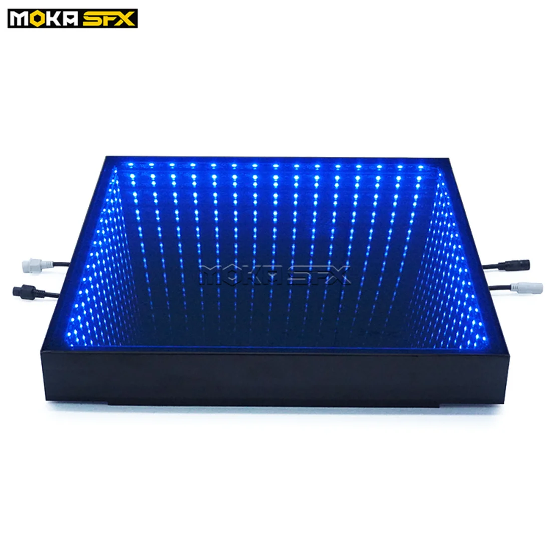 MOKA SFX 3D Infinit LED podłoga szkło hartowane lustro parkiet taneczny 50x50cm RGB LED piętro Panel wodoodporny klub Pub SD sterowania