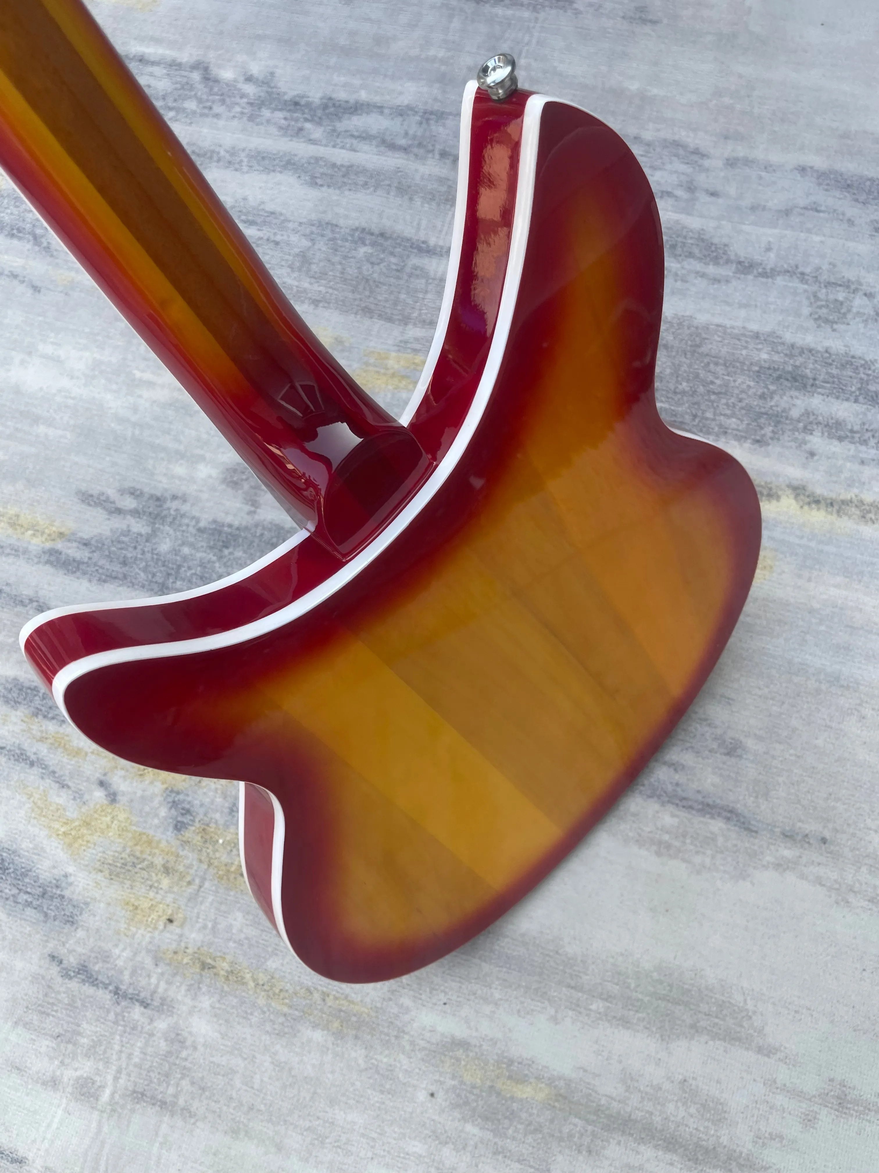 Sunburst 12 String Semi Hollow 360 Electric Guitar Dual Mini Pickups Chrome Hardware Double Point Vintage Guitar Free Shipping view 5