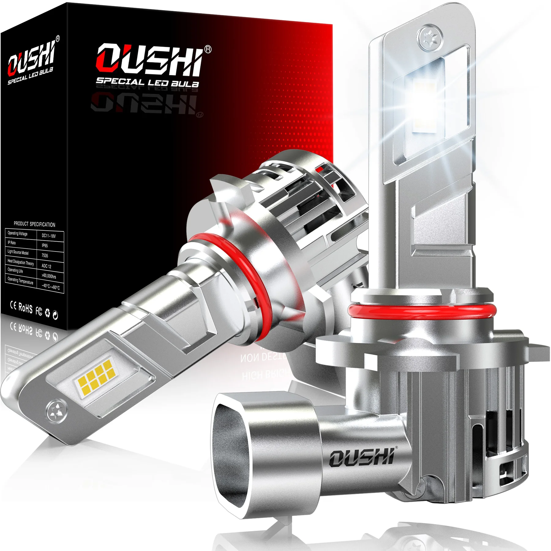 2pcs 9005 HB3 LED Headlight Bulbs Super Bright Powerful No Adapter Required Car Turbo Diode White Moto Fog Lamp 12v High Power