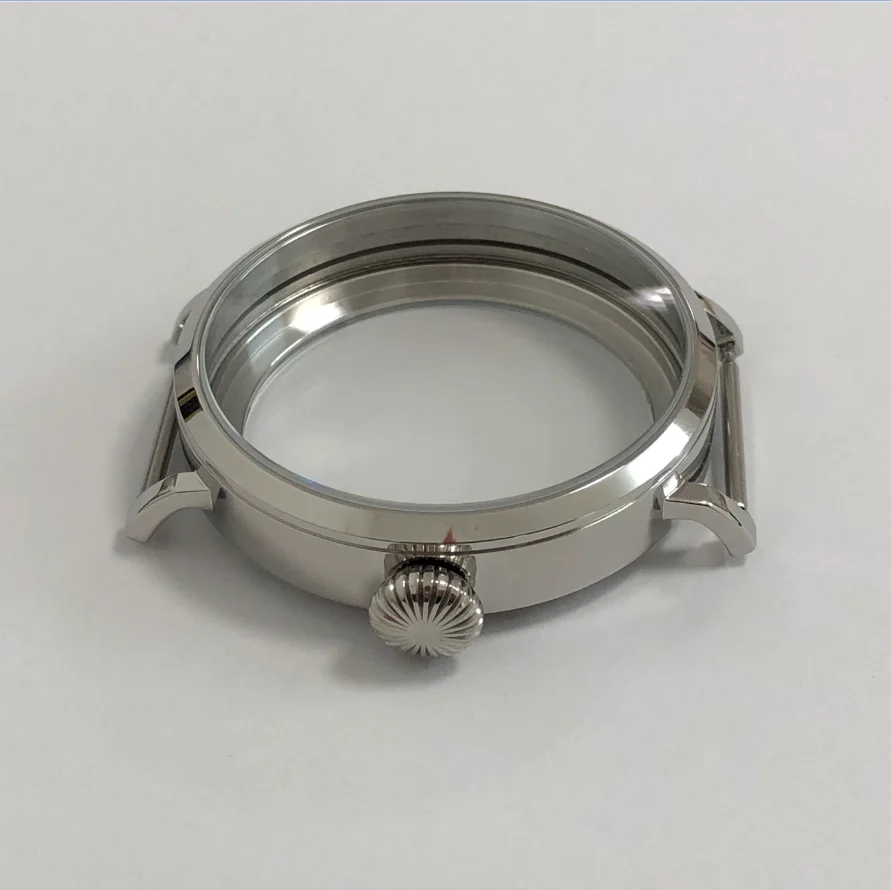 46mm 316L Stainless Steel Watch Cases Polishing Fit ETA6497/6498 ST3600/3621 Movement Assembly Parts BK87-22