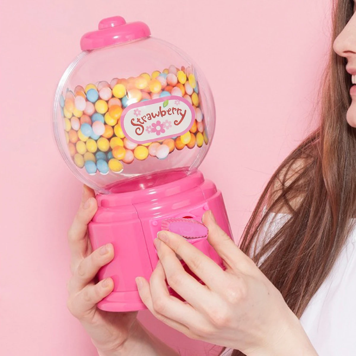 1pc-Cute gift candy box Mini Twizzle machine Candy candy toy storage jar