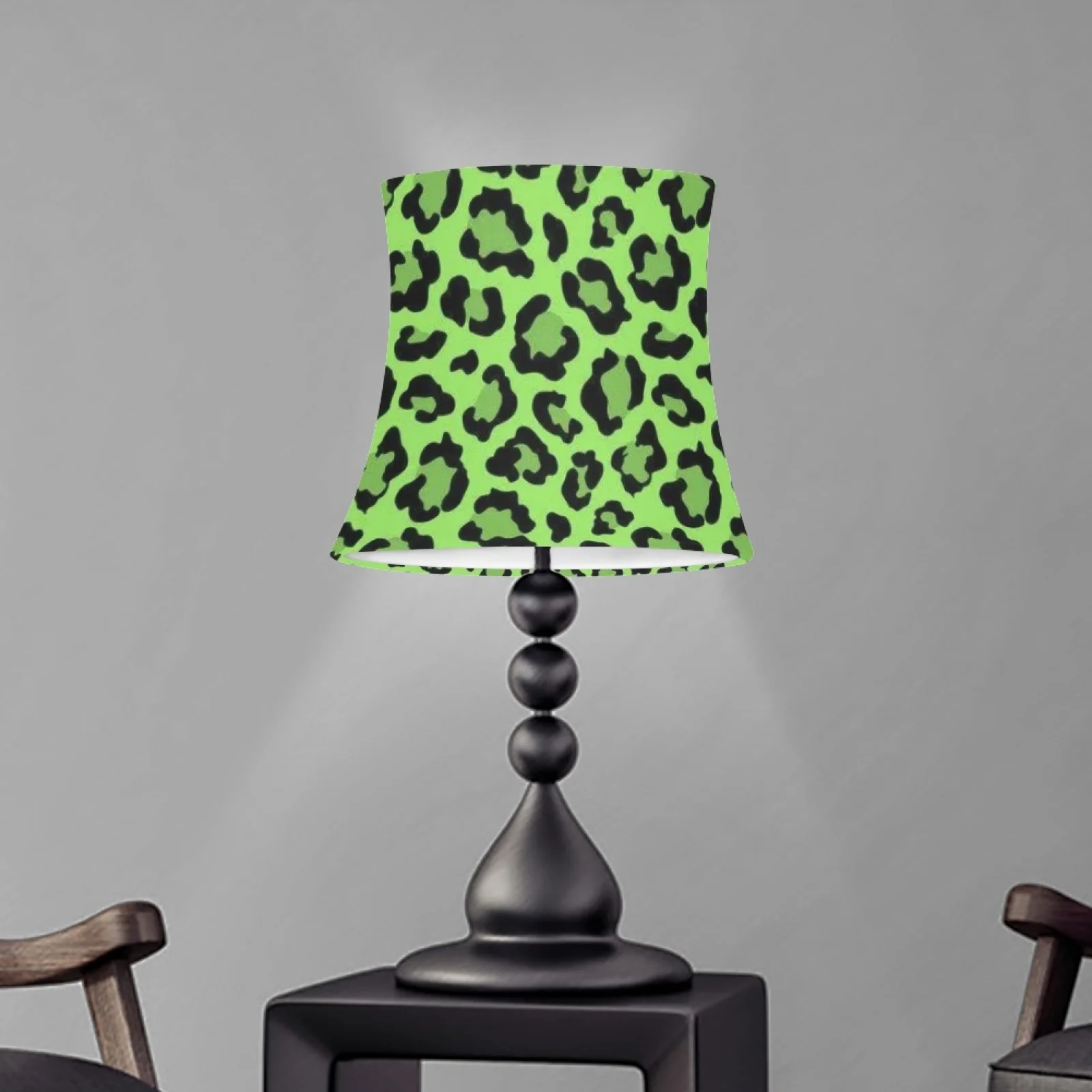 Nordic Style Cloth Shade Green Leopard Print Bedroom Table Lamp Shades Wall Lamp Covers Fabric Lampshade Cover for Living Room