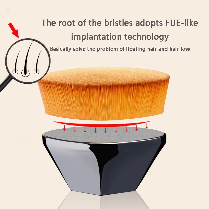 Pędzel do podkładu do makijaż w płynie pędzle do krem BB sypki proszek miękkie bezśladowe kosmetyczne Puff śliczne grzyby Makeup muśnięcie