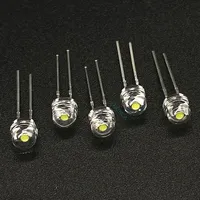100pcs/lot white 5mm F5 Straw Hat LED Chandelier Crystal Lamp Beads Big Core Chip 6-7LM Light emitting diodes leds DIY lights