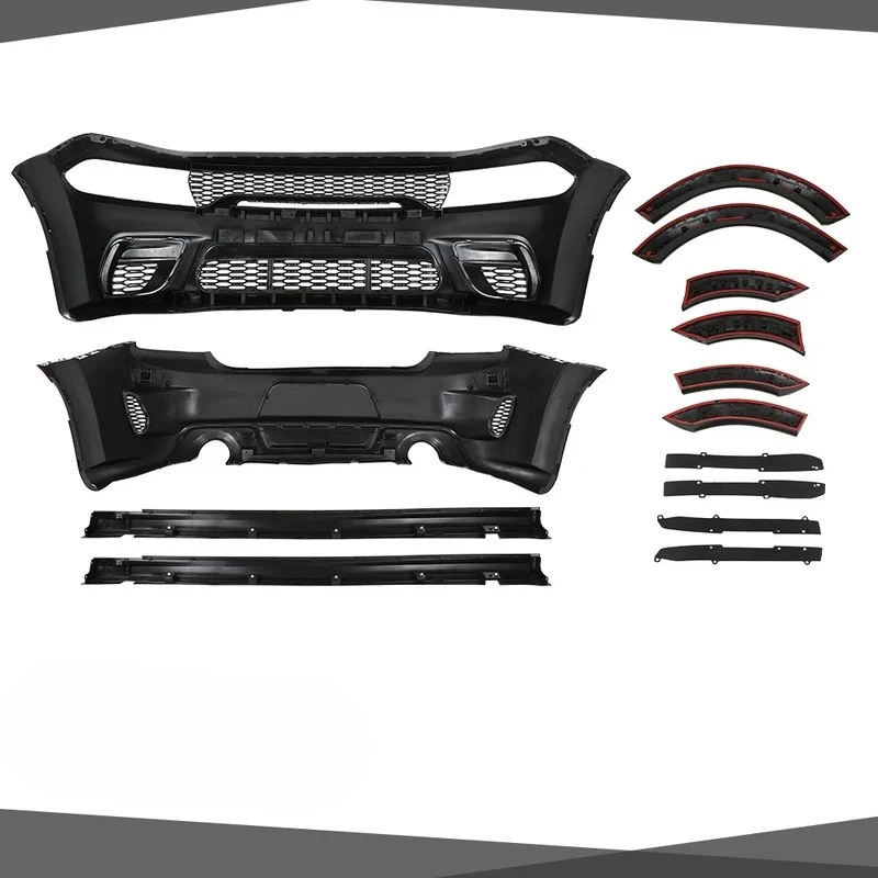 

For 2015-2023 Charger, Hellcat Style, Black ABS Plastic Exterior Body Parts High Quality Front Rear Bumper Widebody Kit,