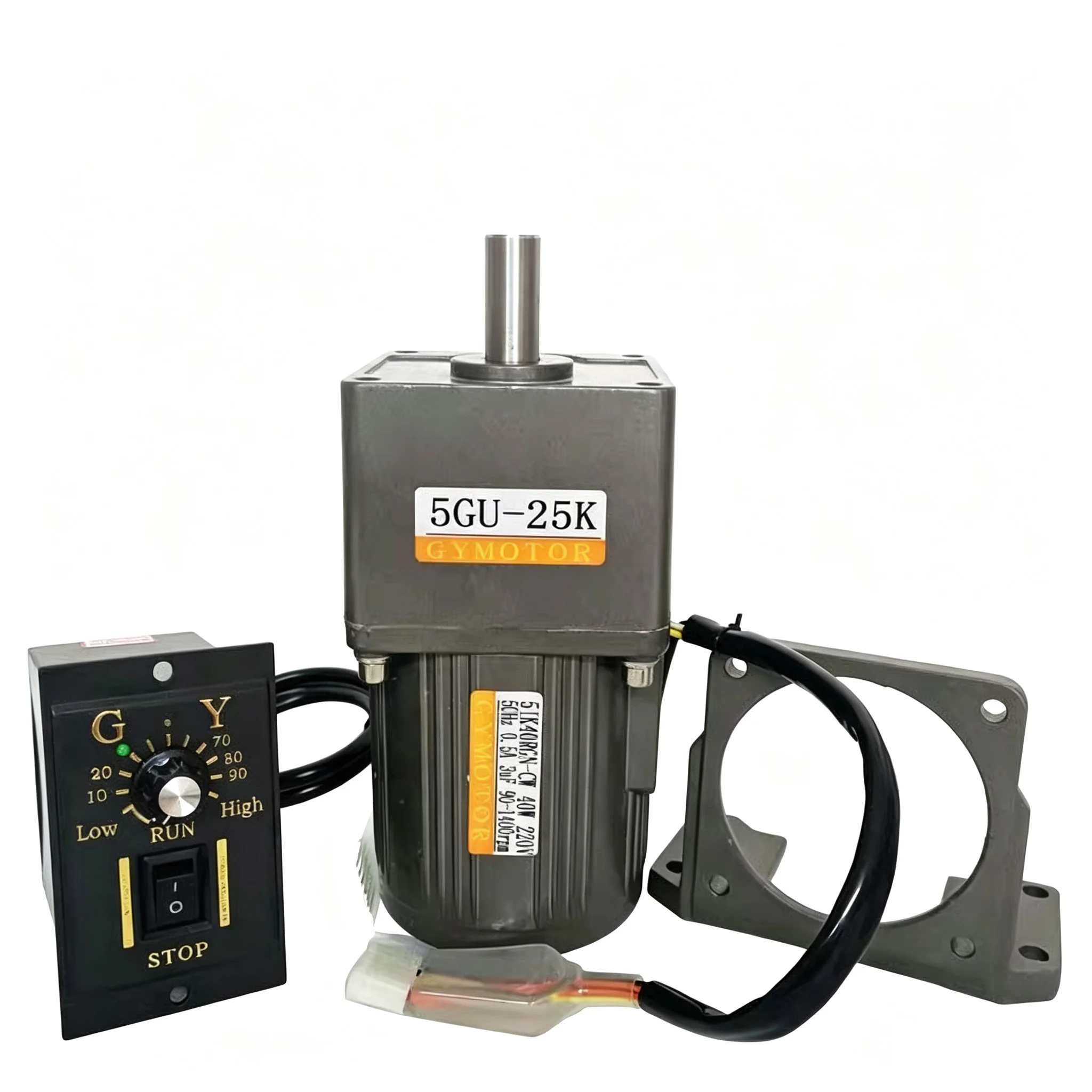 40W AC 110V Single Phase Variabale Speed Shaft Diameter 15mm  5GU Gearbox Motor Adjustable Speed AC Gear Motor