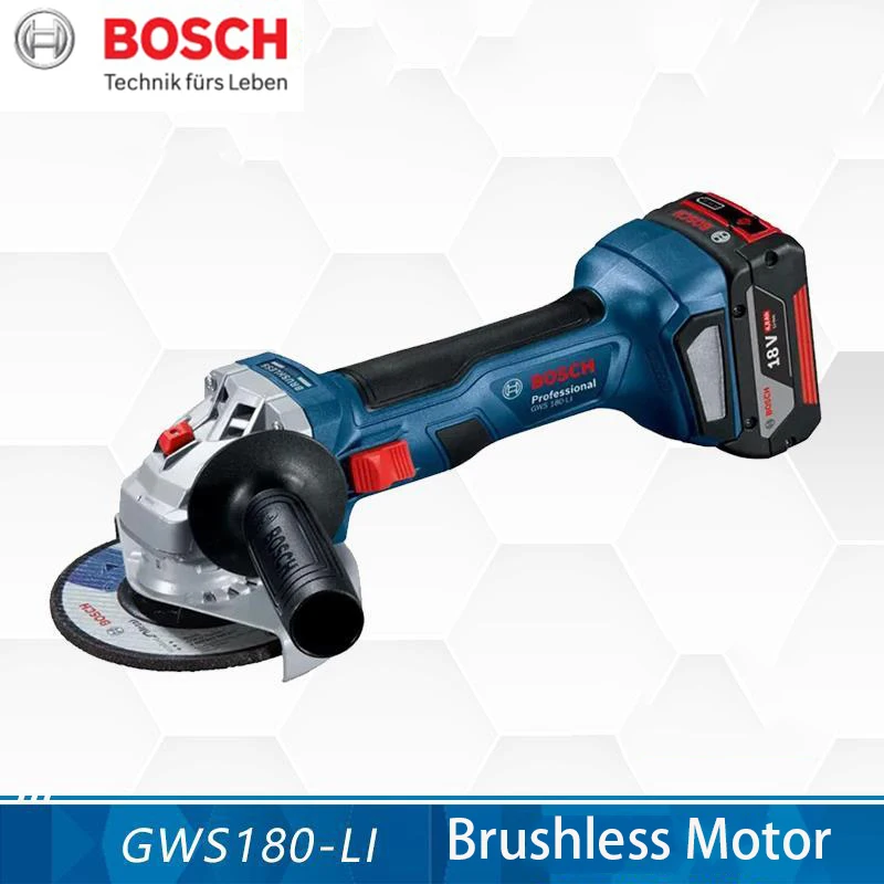 

Угловая шлифовальная машина Bosch GWS 180, 18 в, с аккумулятором