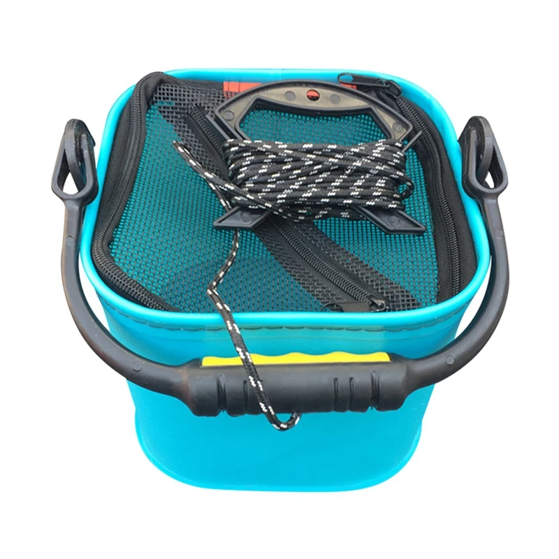 7L/12L Fishing Bucket Portable Plastic Thicken Bucket Car Washing Bucket Outdoor Fishing Travel Camp Box With Zipper Design