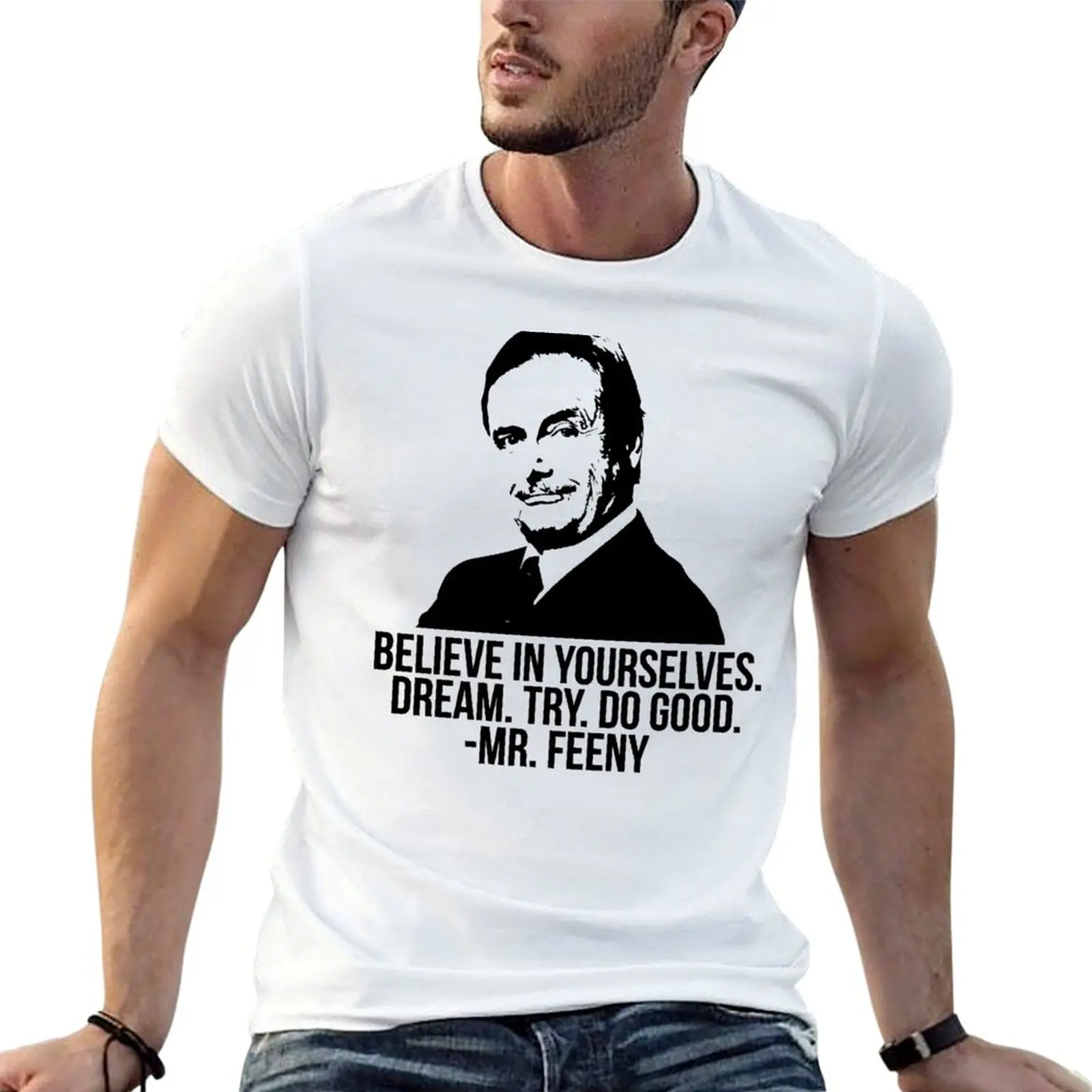 Футболка Mr. Feeny, футболки с графическим рисунком, футболка на заказ, корейская мода, Мужская футболка с графическим рисунком