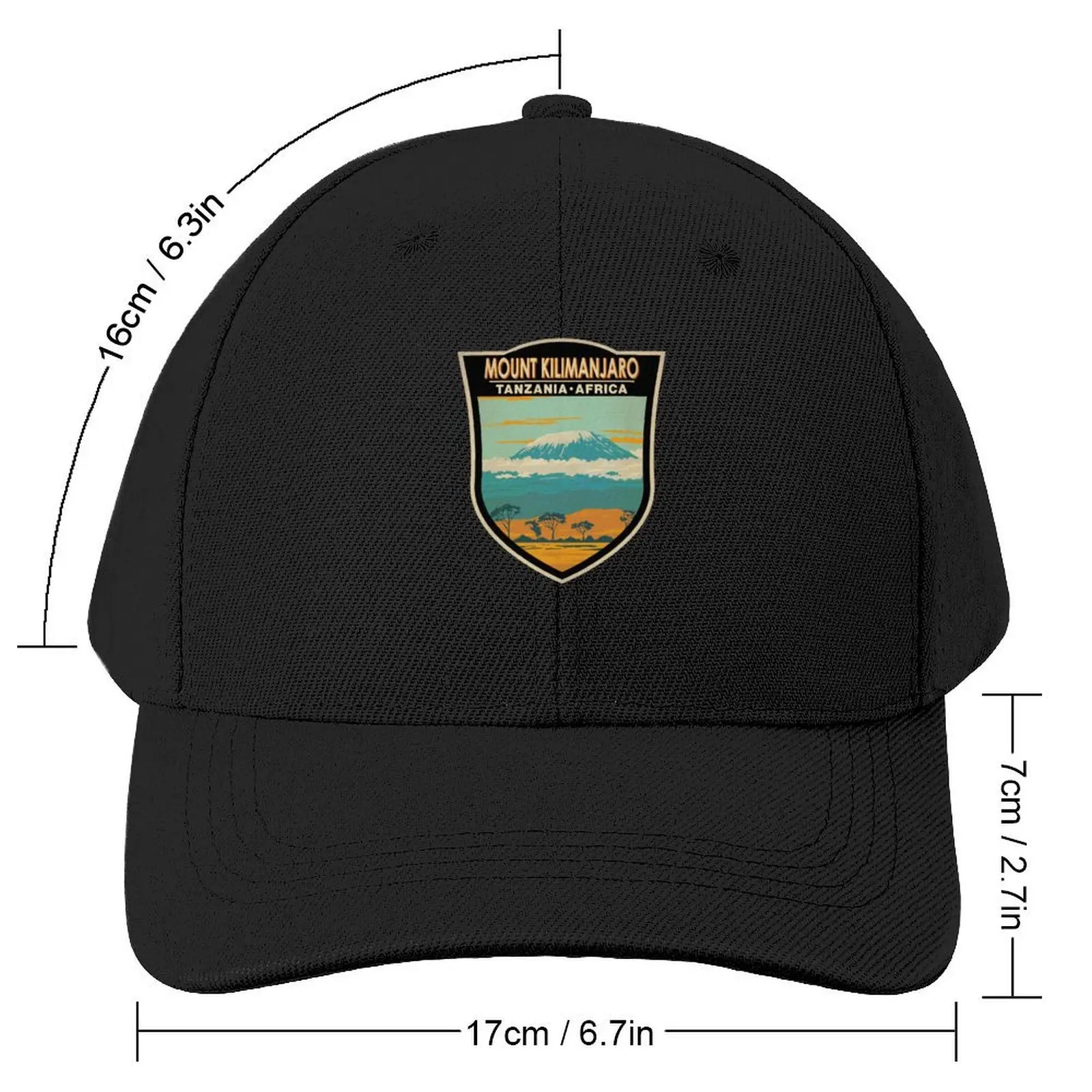 Mount Kilimanjaro Tanzania Africa Badge Baseball Cap Kids Hat Golf Men Women's