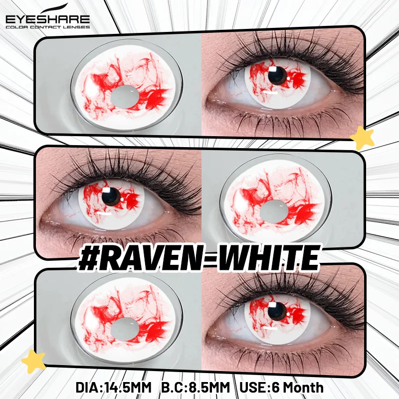 EYESHARE Anime-Zubehör Augenlinsen 1 Paar Cosplay Farbige Kontaktlinsen für Augen Verrücktes Halloween-Make-up Farbige Augenlinsen – Detail 12