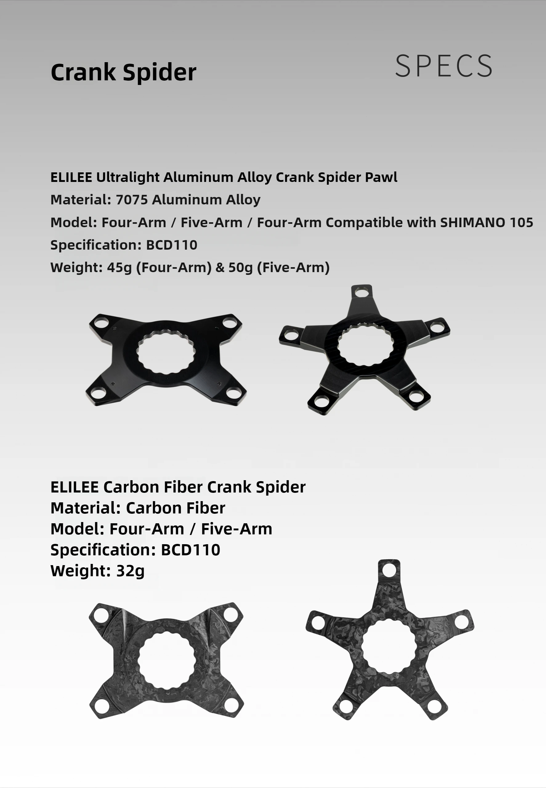 ELILEE XXE X310 Carbonfaser-Rennrad-Kurbelgarnitur 24mm Titan-Achse Ultraleichte Fahrradkurbel Standard Team Edition – Detail 8