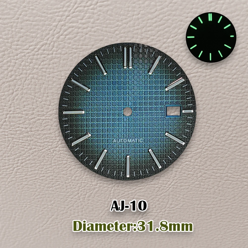 31.8mm S Logo oak AP Dial Suitable for NH35/NH36 Movement Green Luminous High Quality Watch Modification Accessories Repair