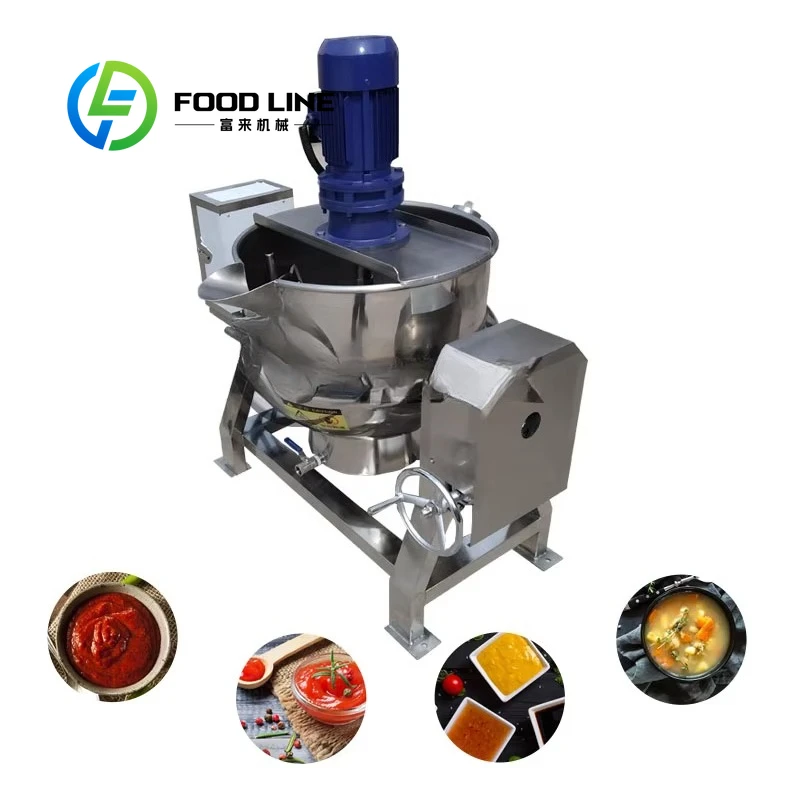 

Industrial Caramel Sauce Gas Jam Cooking Pot Kettle Machine With Mixer Price