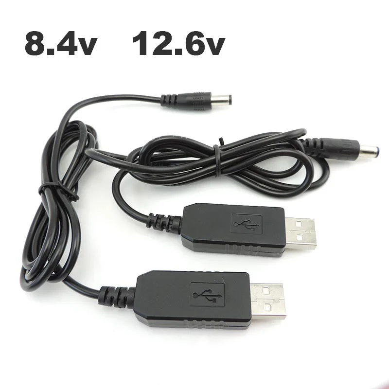 DC 5V to USB 9V 8.4V 12V 12.6V Step UP Module Power Boost Line Converter Adapter Cable 5.5X2.1mm Plug for PC Laptop Router