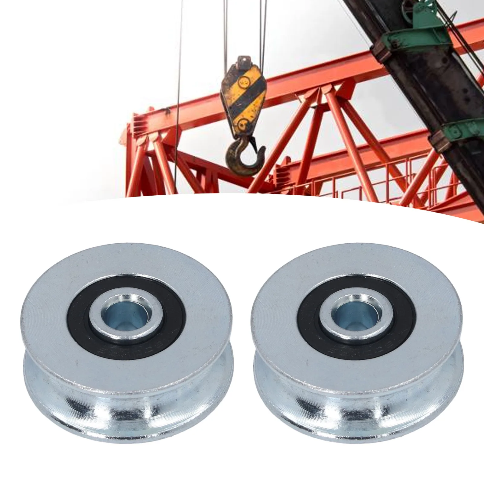 Pulley Wheel 40mm Outer Diameter 8mm Center Hole Diameter Alloy Steel Pulley Rolling Bearing Wheel Pulley Bearing Roller