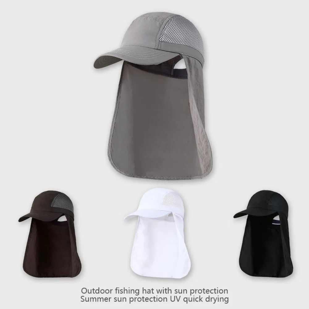 

Casual Outdoor Sunscreen Fisherman Hats Summer Adjustable Fishing Caps with Neck Flap Breathable Wide Brim Sun Hat Women Men