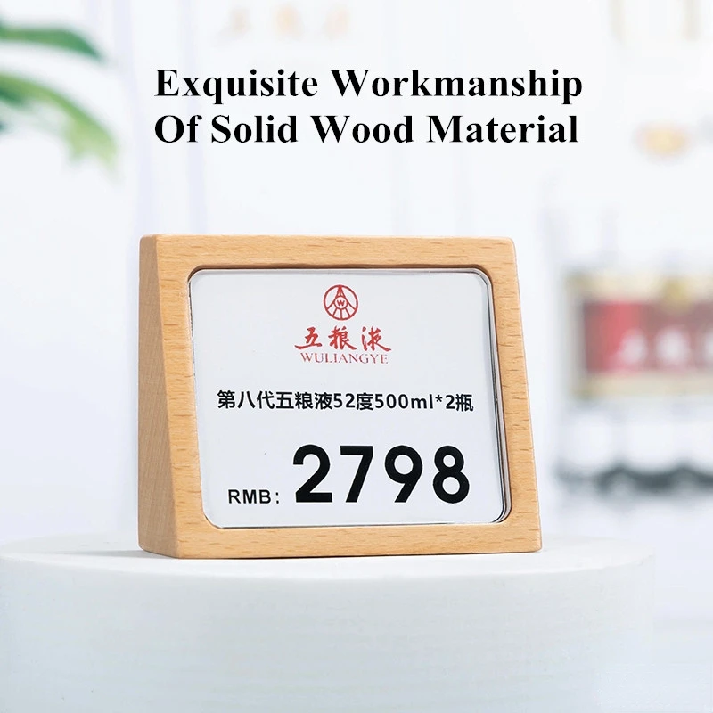 56x47mm Wood Mini Table Menu Holder Display Stand Price Label Ticket Holder Tags Acrylic Sign Holder