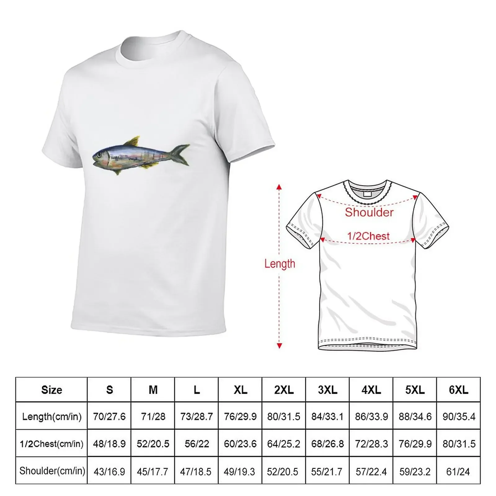 sardine T-Shirt customs customs design your own vintage t shirts cheap stuff mens graphic t-shirts anime